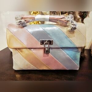 Kurt Geiger London Brixton Medium Padlock Leather Bag.